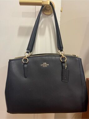Coach Christie Carryall Navy Leather